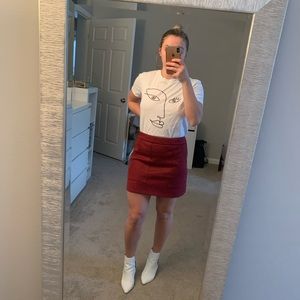 Maroon skirt, size medium.